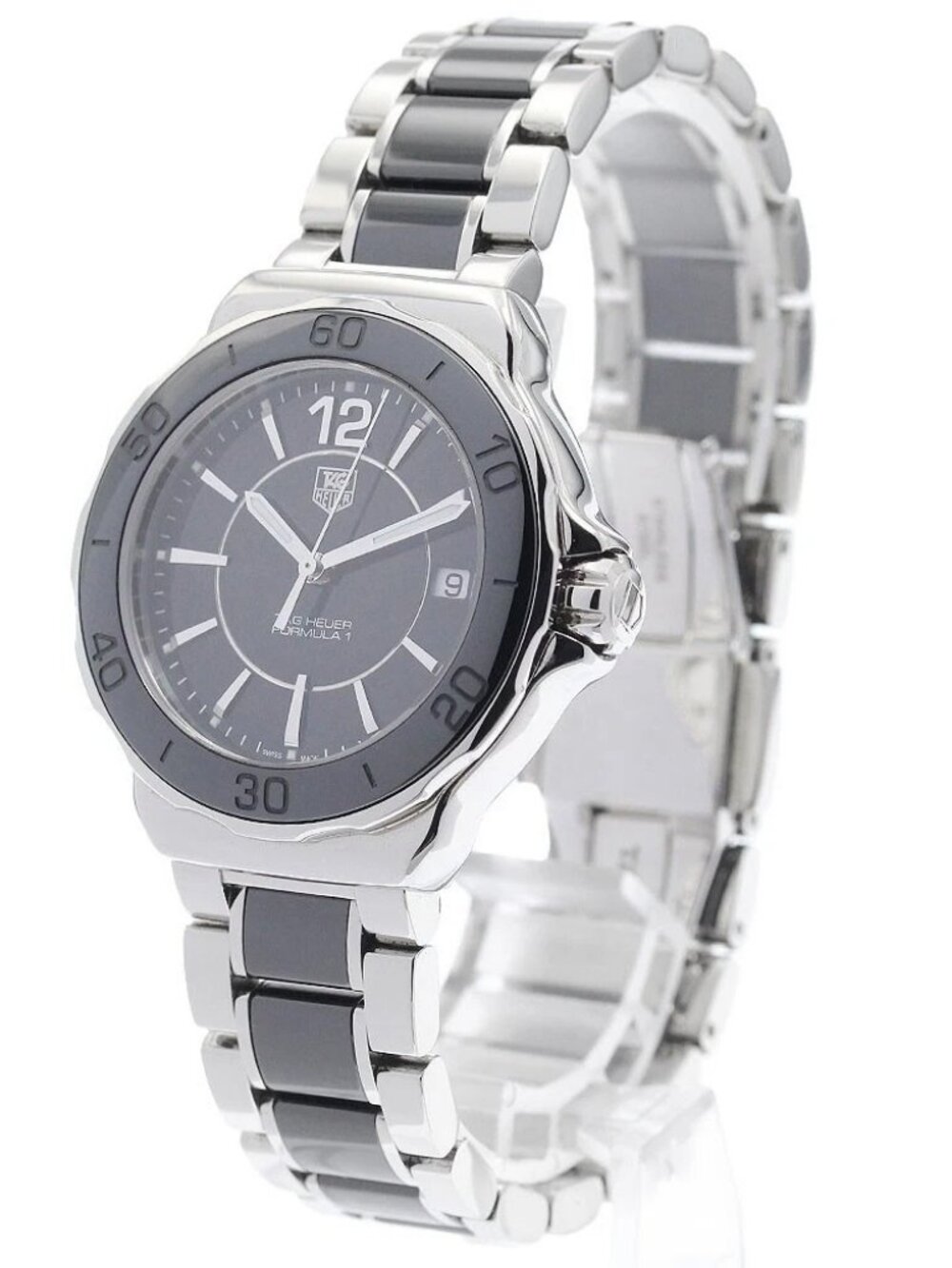 TAG HEUER Formula 1 WAH1210 Date Black Dial Quartz Ladies Watch_936344